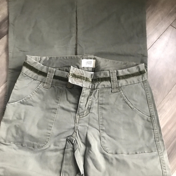 Vtg Jacob Connexion Stretch Green Pants Women 1/2 - Picture 3 of 4